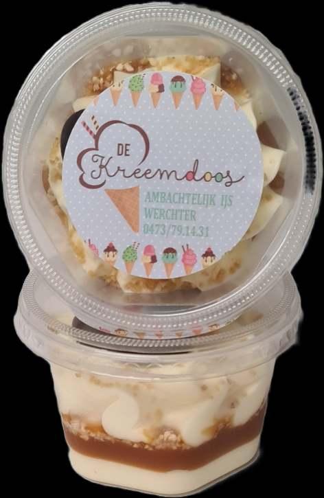 Coupe Bresiliënne Vanille ijs met caramelsaus en nootjes